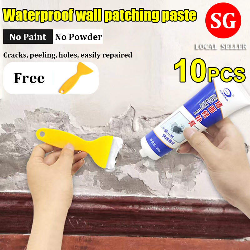 Wall repair paste repair wall paste repair wall hole wall crack nail hole repair wall paint white household putty painting Wall Repair Cracks Nail Hole Putty Falling Off DIY
