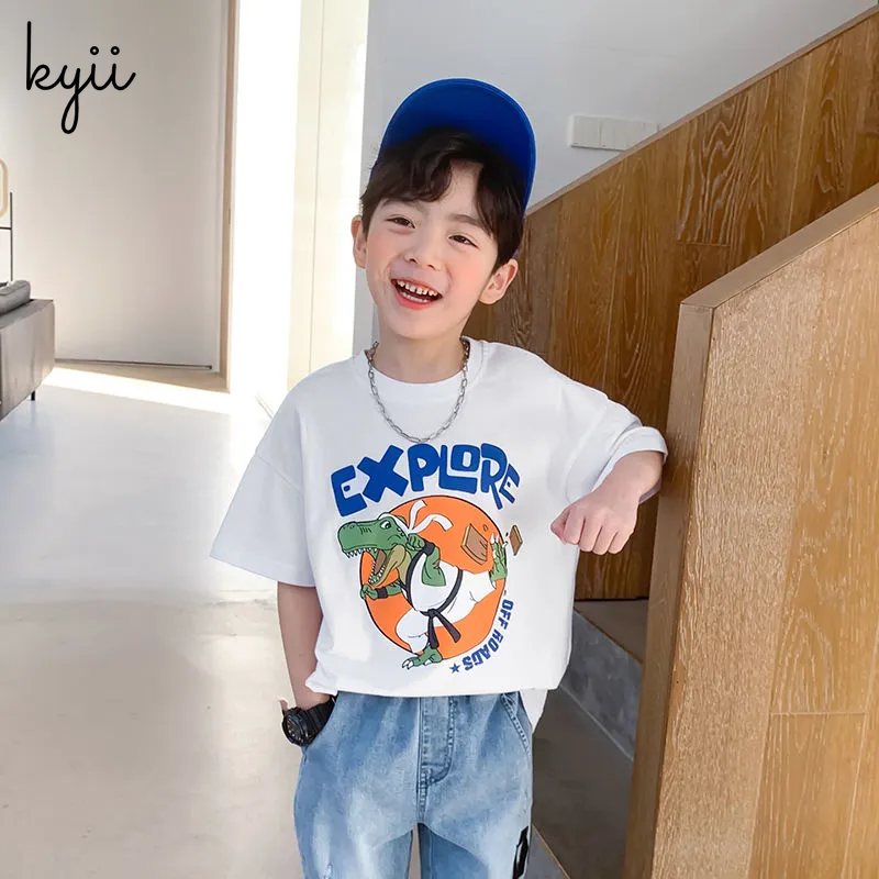 KYII Boys T-shirt summer cotton short sleeve Shirt kyb010