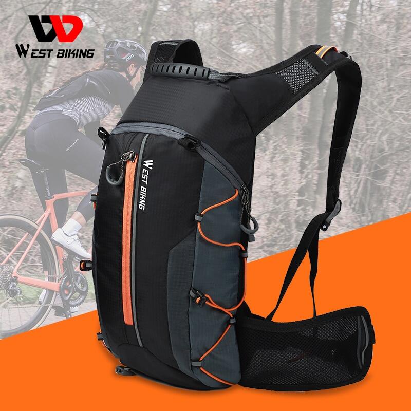WEST BIKING 10L Breathable Cycling Backpack Waterproof Ultralight Folding Bicycle Bag Outdoor Climbing Travel Hiking Cycling Bag