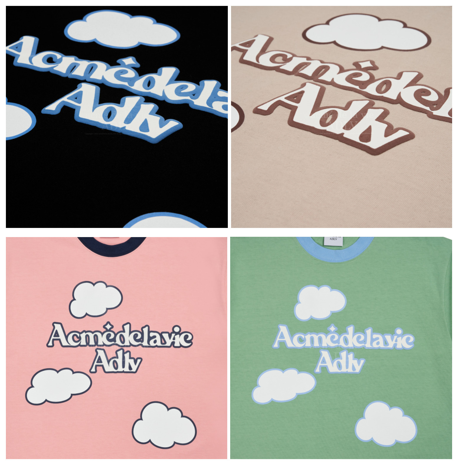 [acme de la vie] ★With the HiddenTag OVERSIZED★ ADLV SHORT SLEEVE T-SHIRT CLOUD LOGO