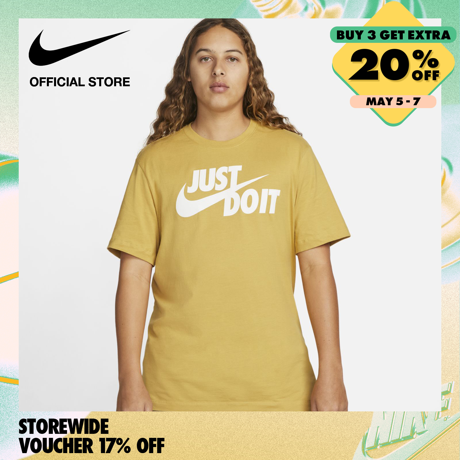 Nike Men's Sportswear JDI T-Shirt - Wheat Gold
