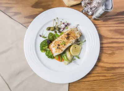 Horseradish Crusted Salmon Steak